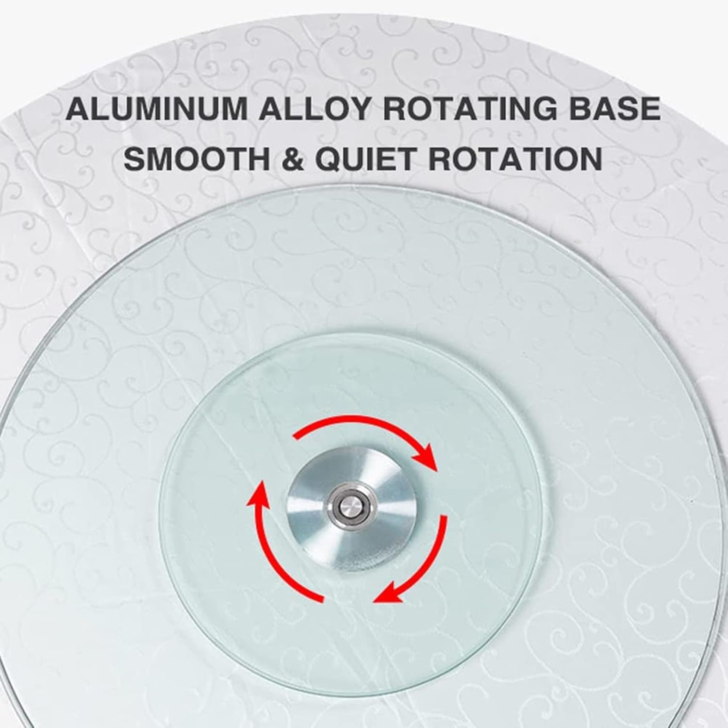 10mm強化ガラスラウンドターンテーブル、大型レイジースーザン